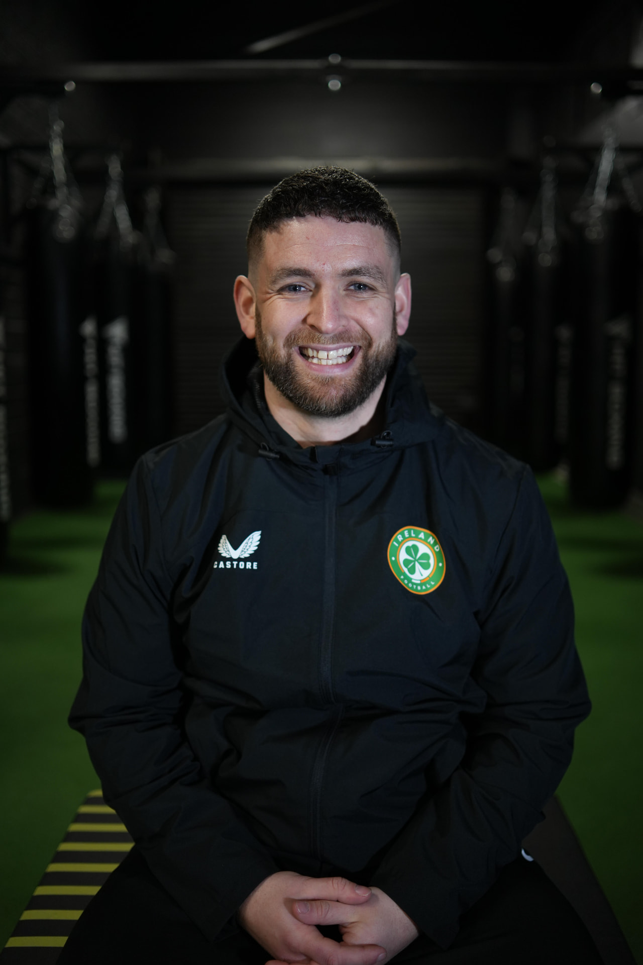 David Quirke in Ireland kit during his time working with the FAI