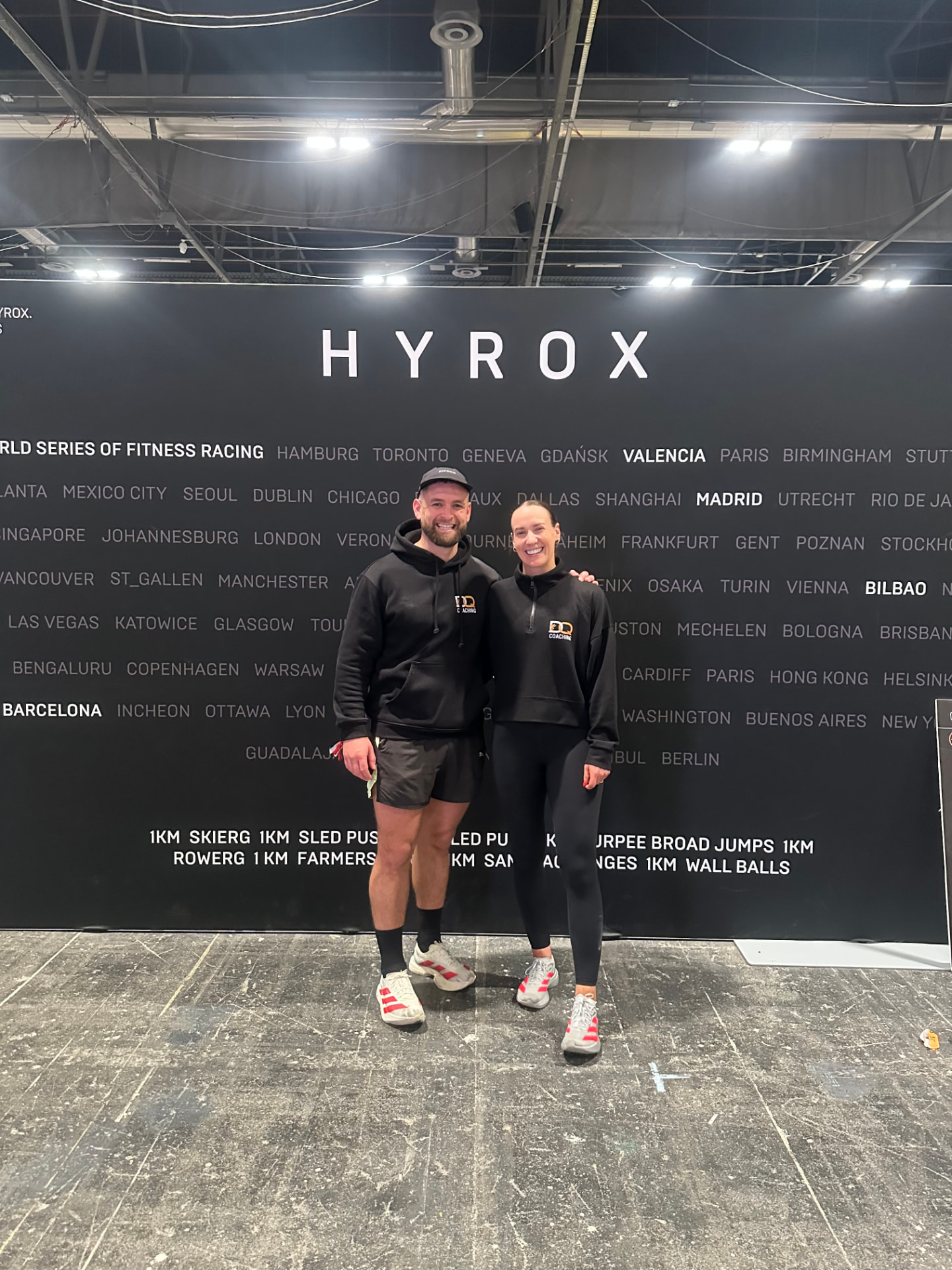 David and his wife representing DQ Performance Coaching at a Hyrox event